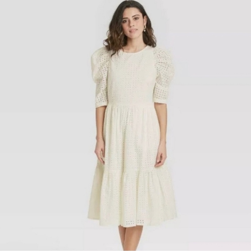 Target’s A New Day white eyelet puff sleeve dress